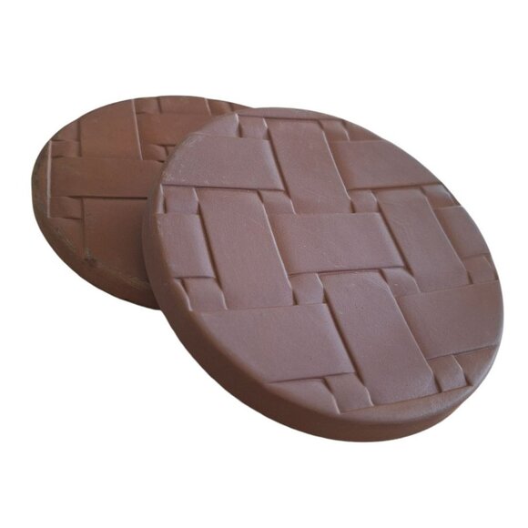 Longaberger Pottery Button Basket Brick Trivet Bread Warmer USA Roseville Baking - Picture 10 of 10